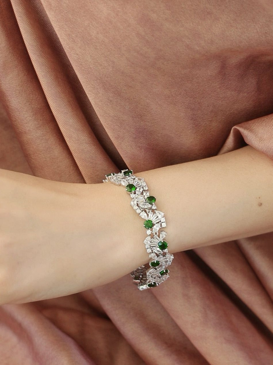 Starlight Grandeur: S925 Natural Diopside Bracelet