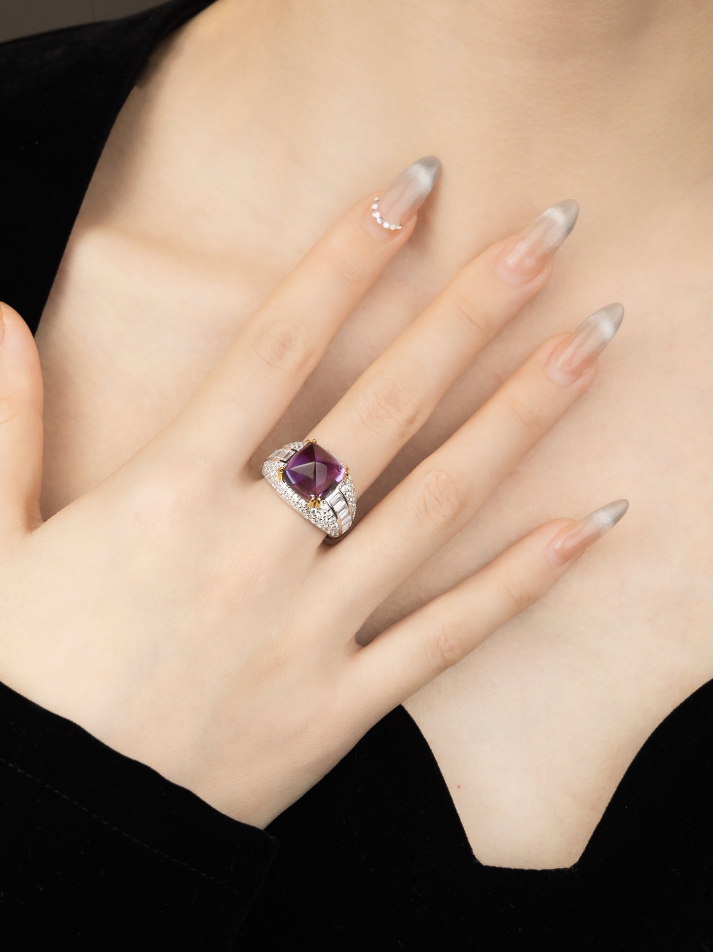 The Aristocrat: S925 Natural Amethyst Ring