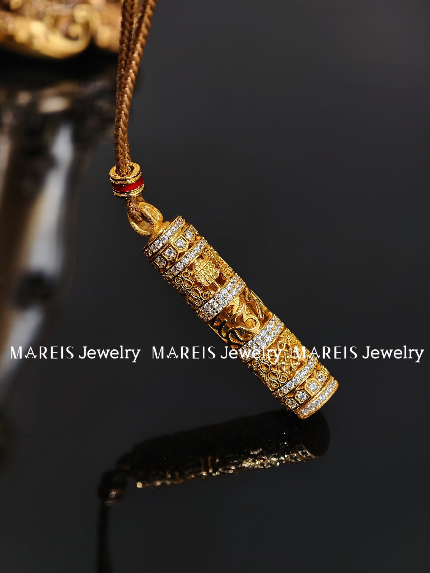 18K Gold Plated Large Guanyin Necklace