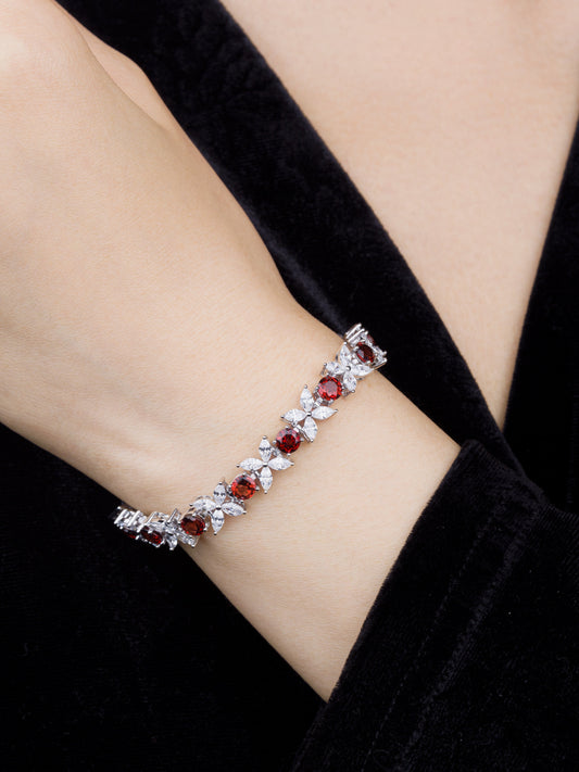 Prosperity: S925 Natural Garnet Bracelet