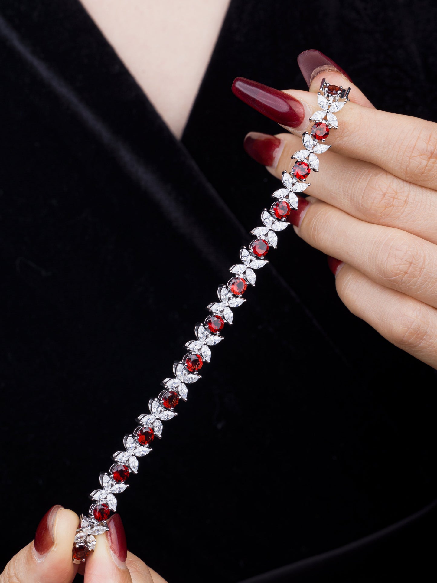 Prosperity: S925 Natural Garnet Bracelet