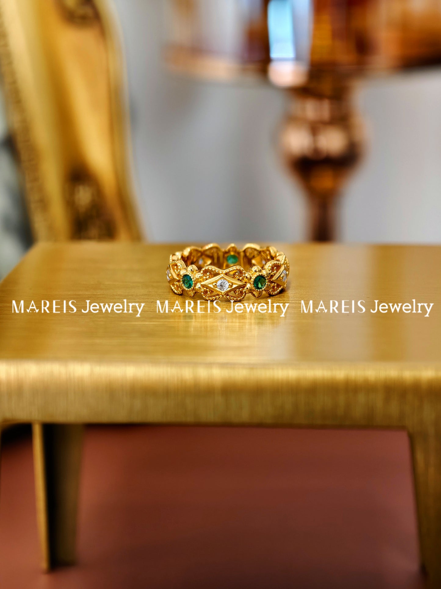 18K Gold Plated Peranakan Ring