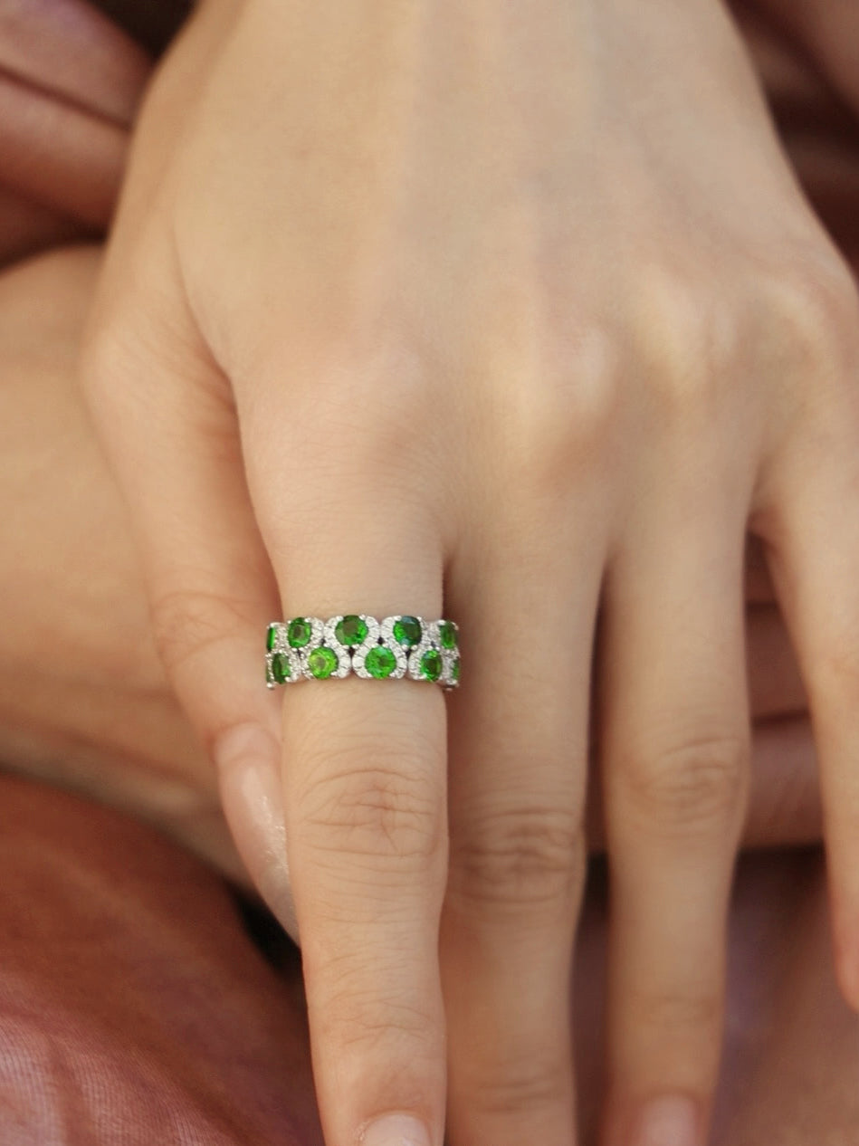 Starlit Splendor : S925 Natural Diopside Dream Ring