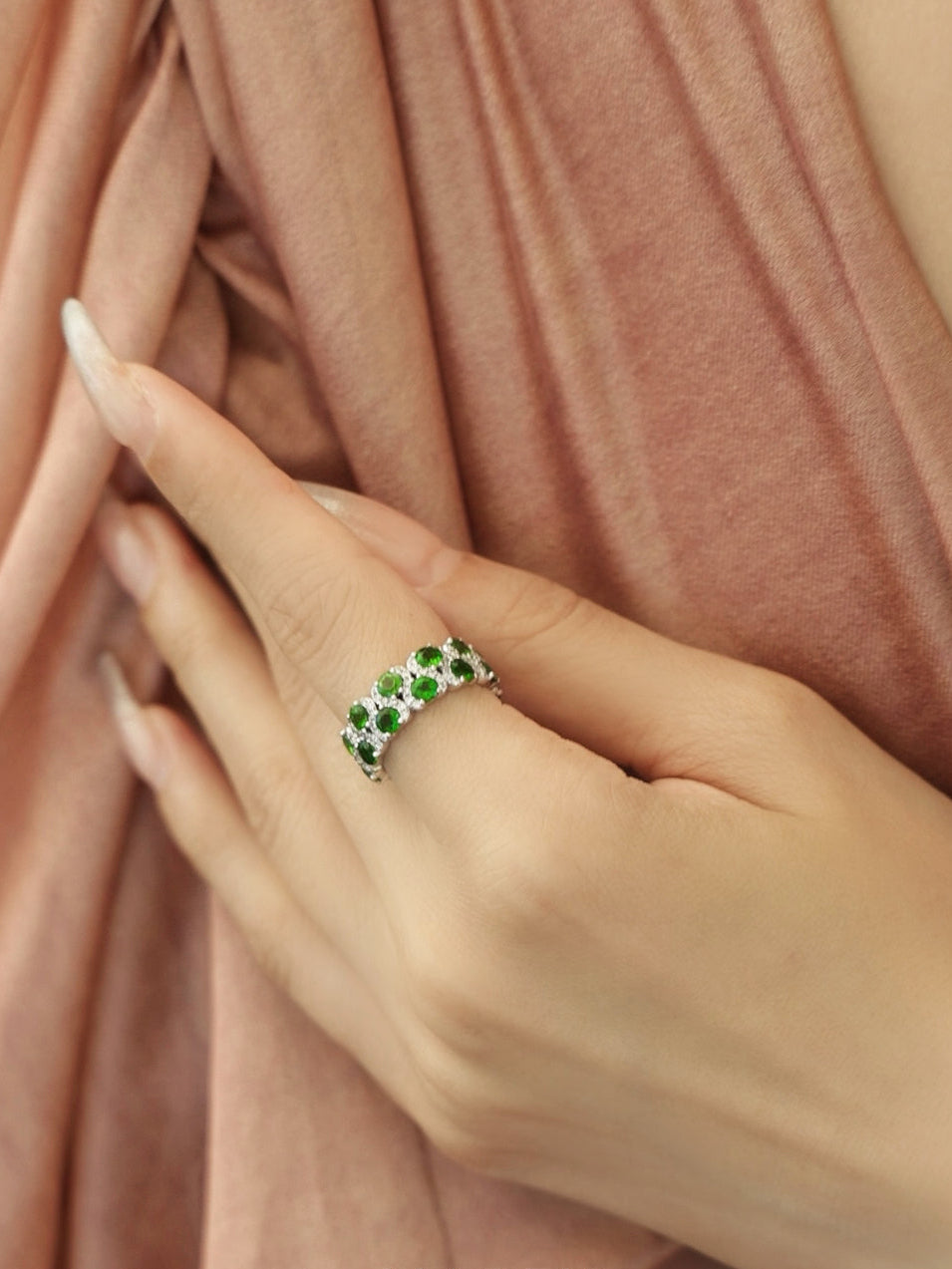 Starlit Splendor : S925 Natural Diopside Dream Ring