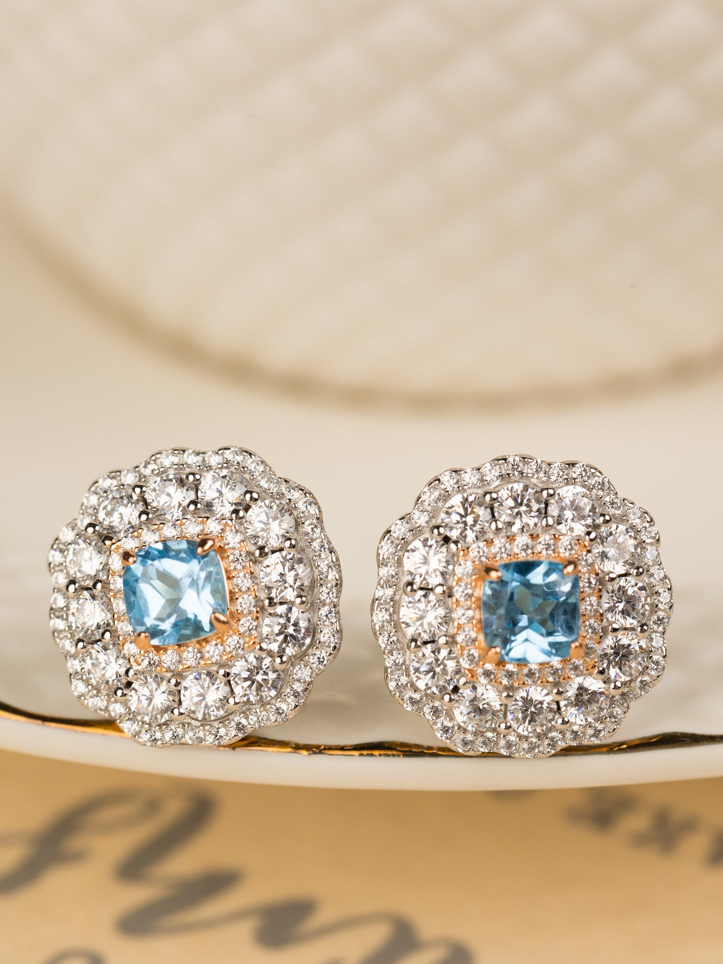 Blue Lagoon Paradise: S925 Natural Blue Topaz Earrings