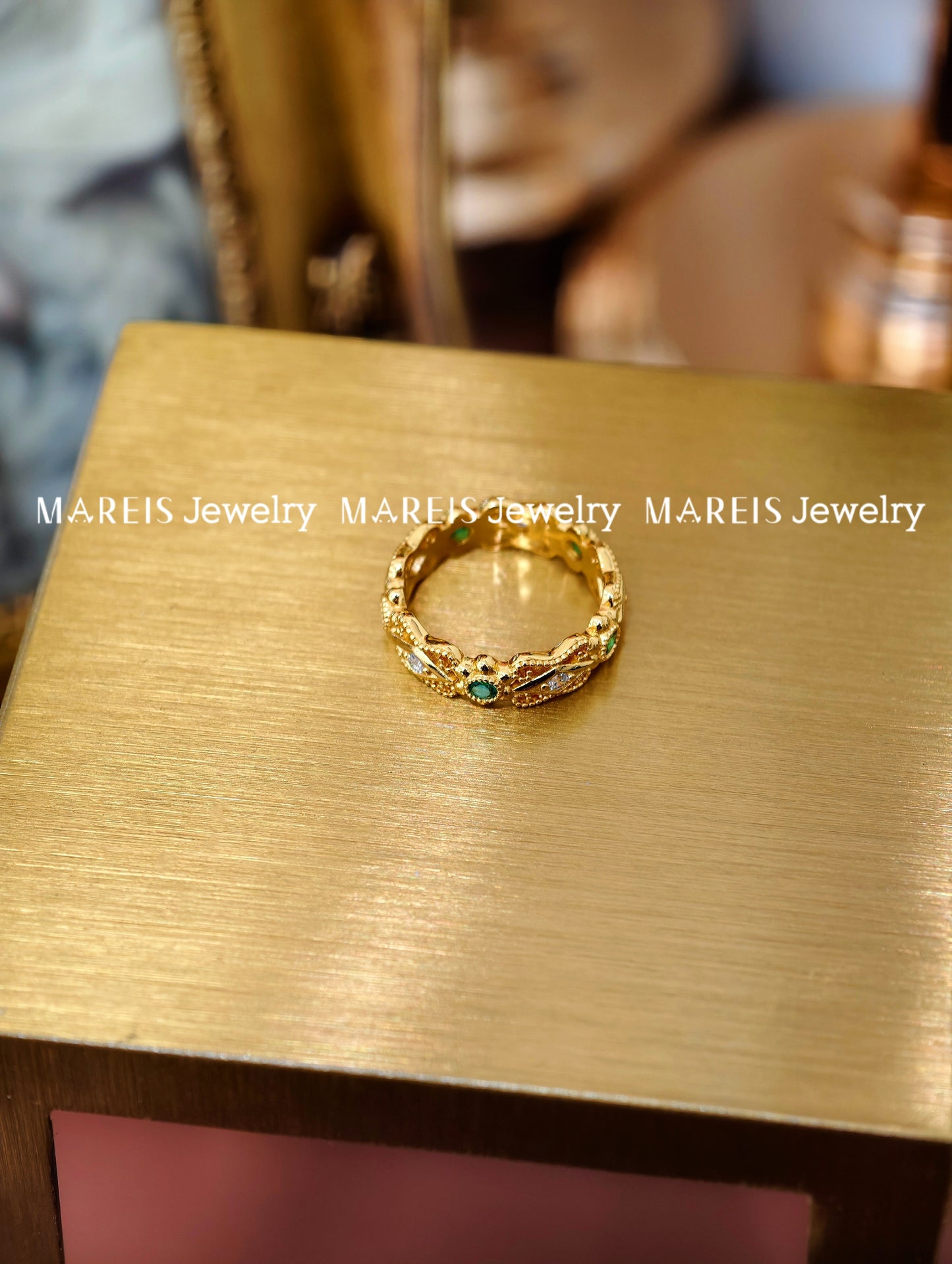 18K Gold Plated Peranakan Ring