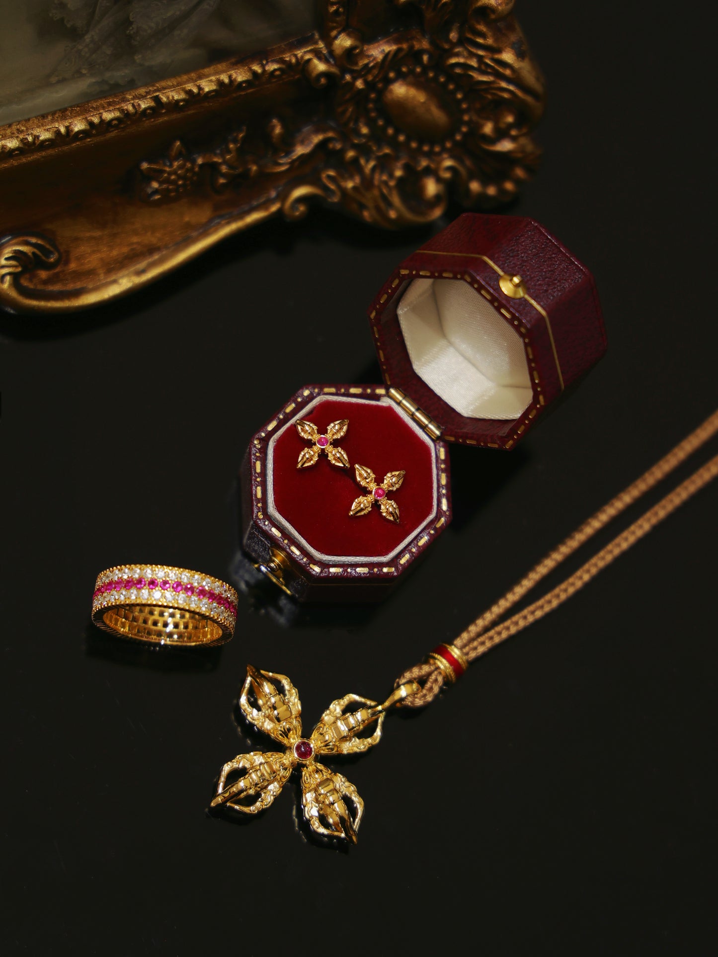 18K Gold Plated Vajra Ear Studs