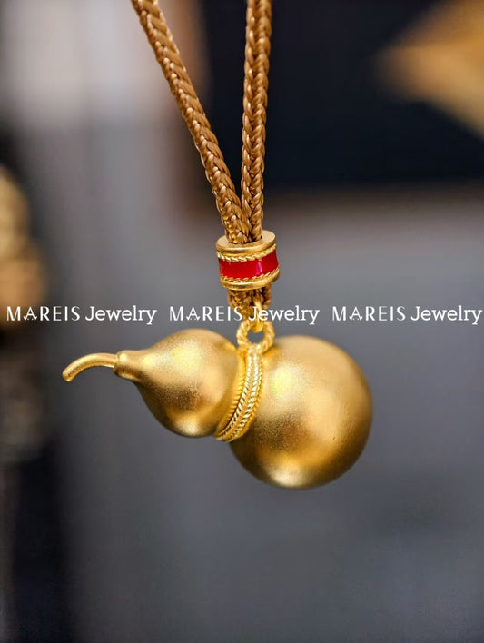 18K Gold Plated Plain Hulu Necklace