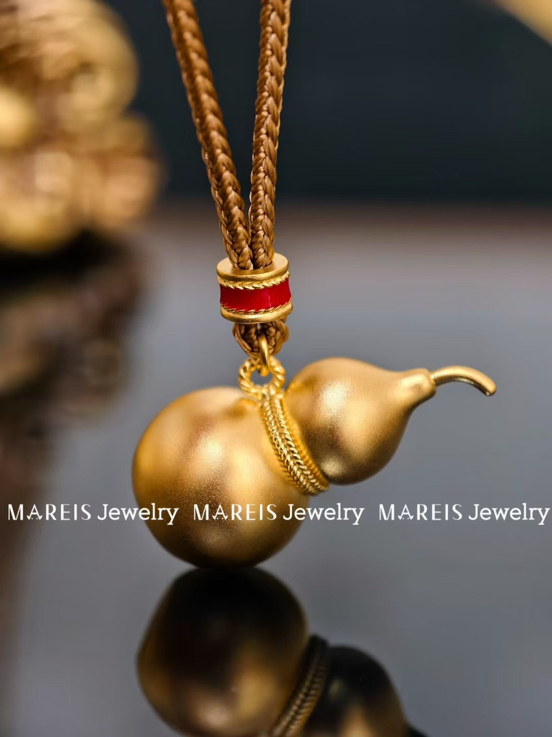 18K Gold Plated Plain Hulu Necklace