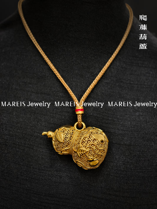 18K Gold Plated Entwisted Vine Hulu Necklace