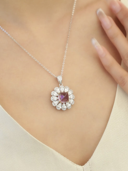Fleeting Dreams of Life: S925 Natural Amethyst Necklace