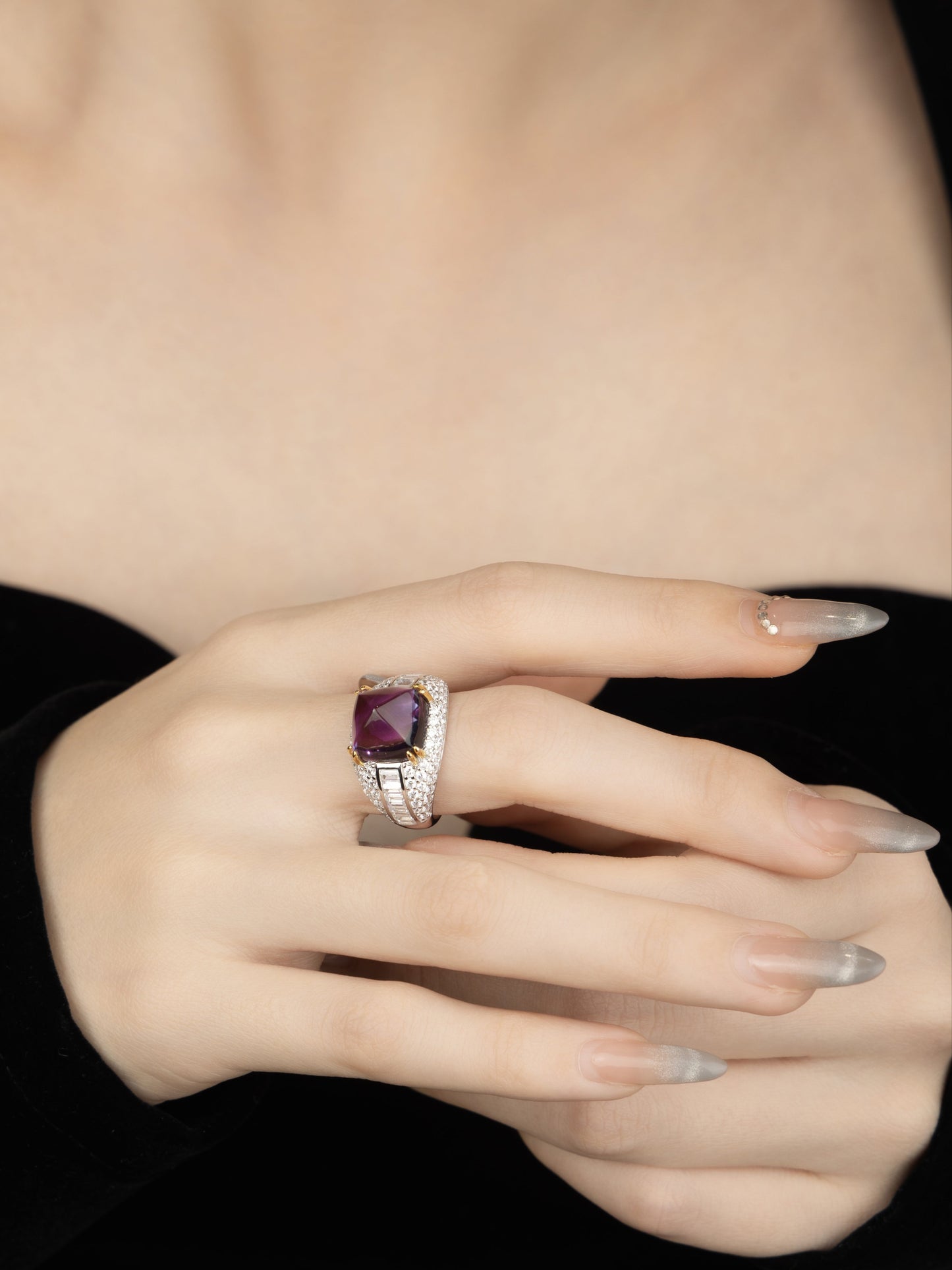 The Aristocrat: S925 Natural Amethyst Ring