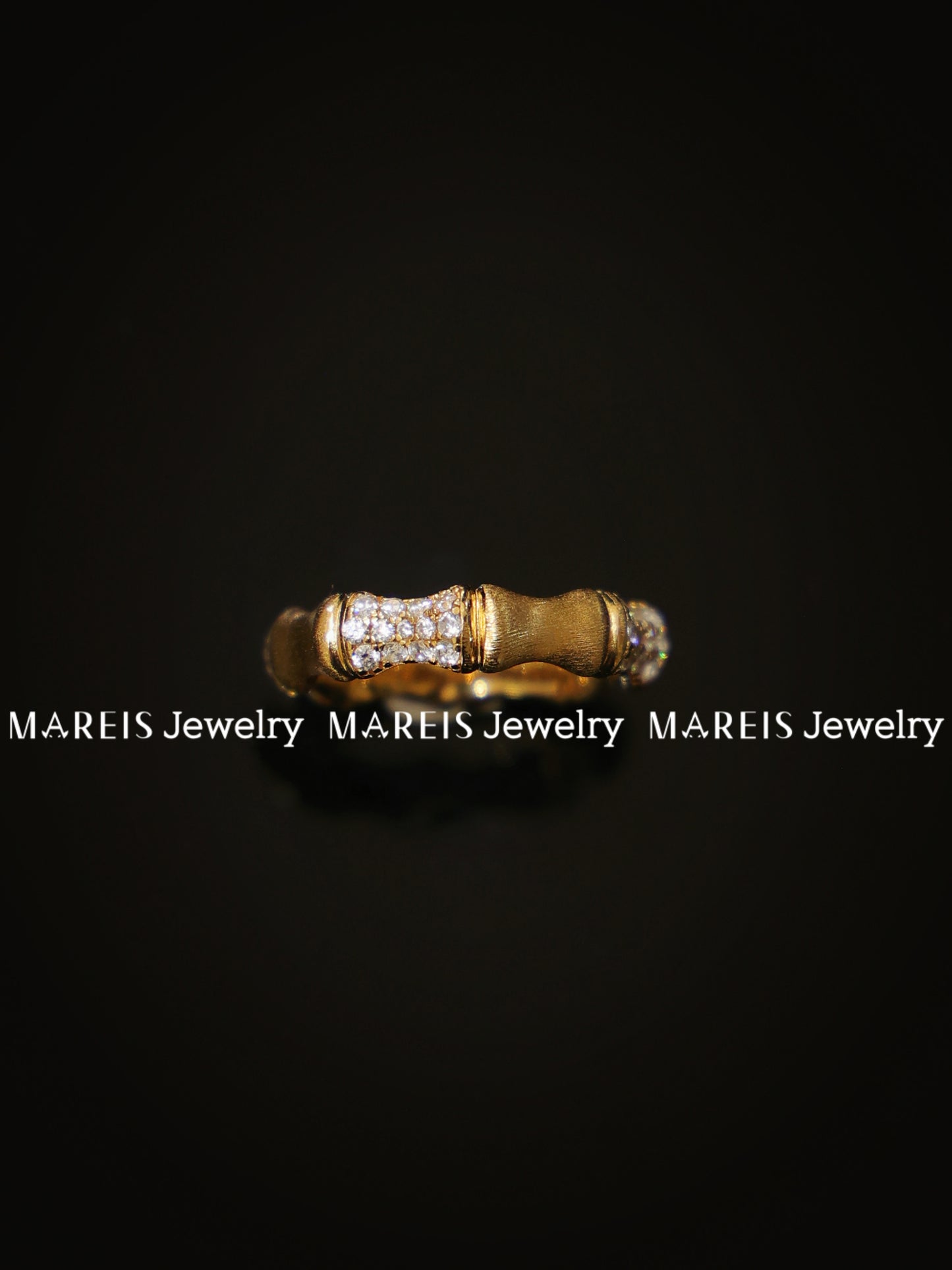 18K Gold Plated Timber Bamboo Segrinato Rings