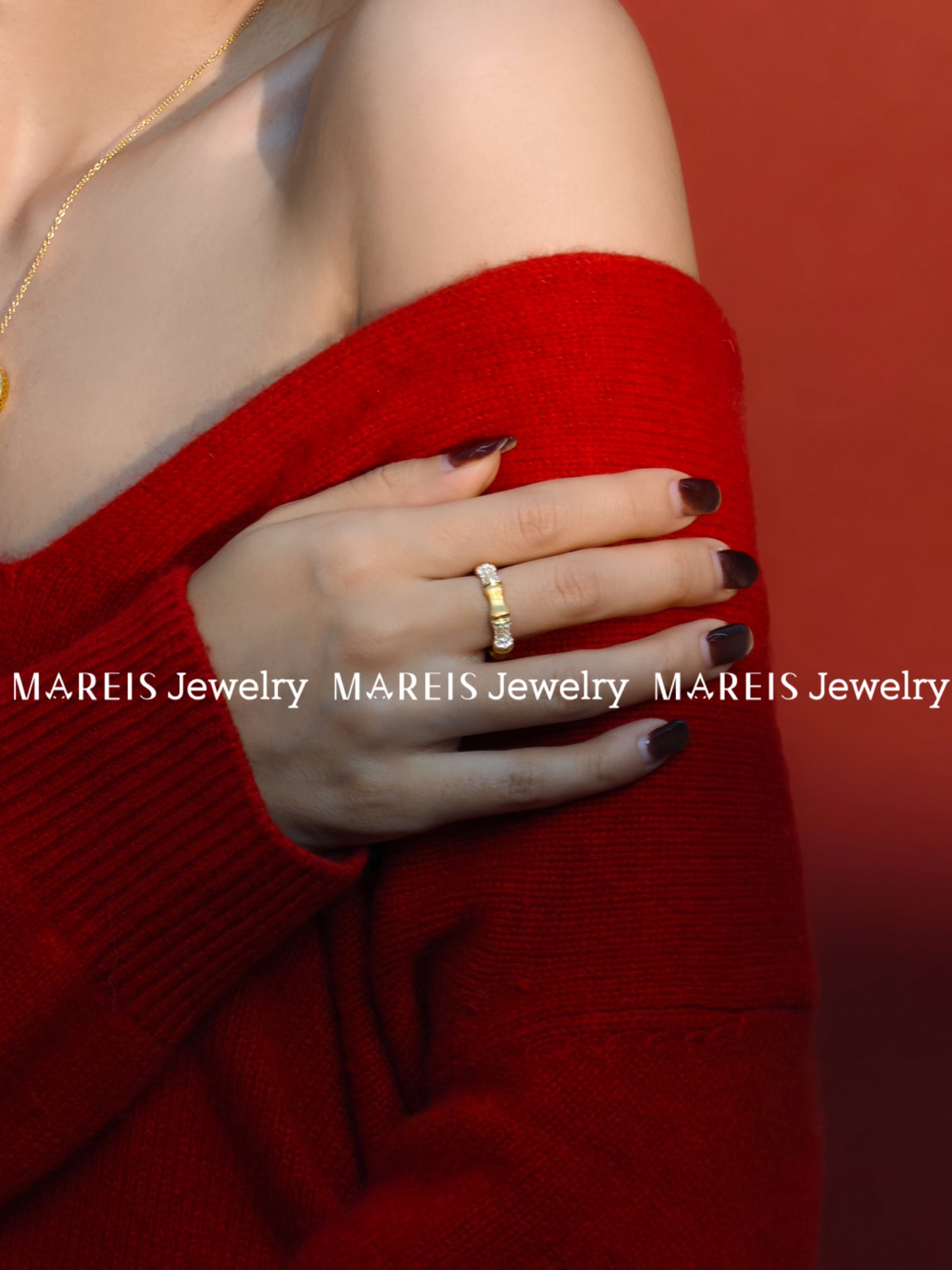 18K Gold Plated Timber Bamboo Segrinato Rings