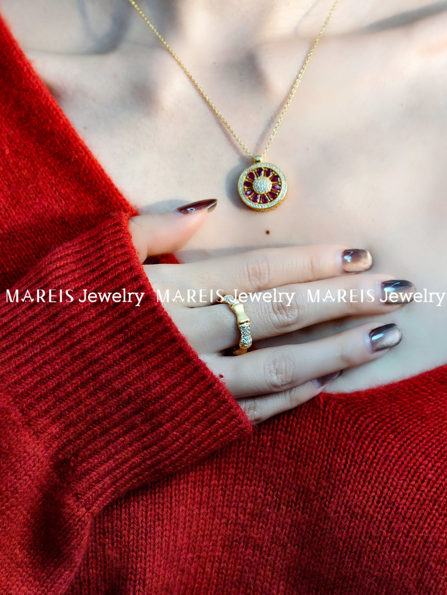 18K Gold Plated Timber Bamboo Segrinato Rings