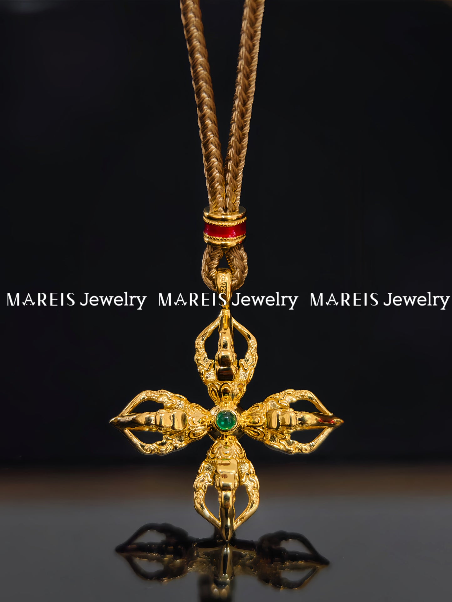 18K Gold Plated Sacred Vajra Pendant