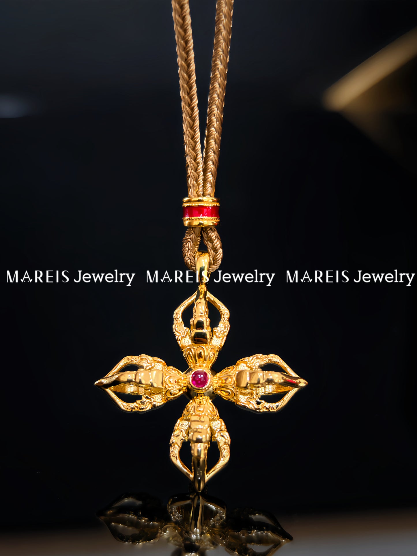 18K Gold Plated Sacred Vajra Pendant