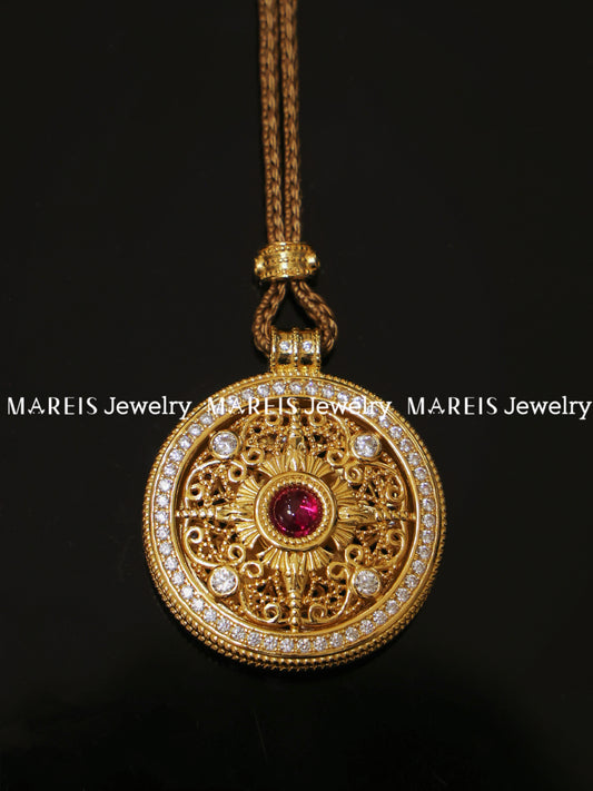 18K Gold Plated Grant-a-wish Compass Necklace