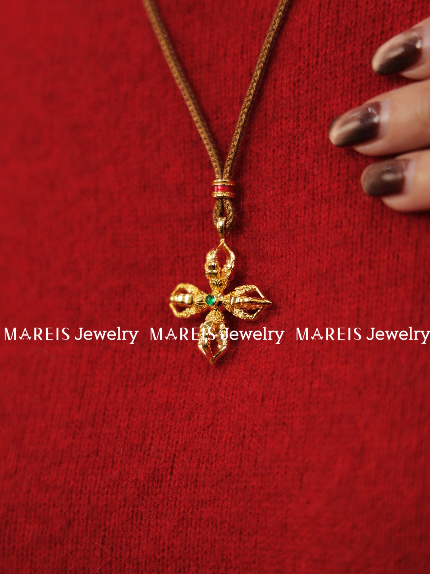 18K Gold Plated Sacred Vajra Pendant