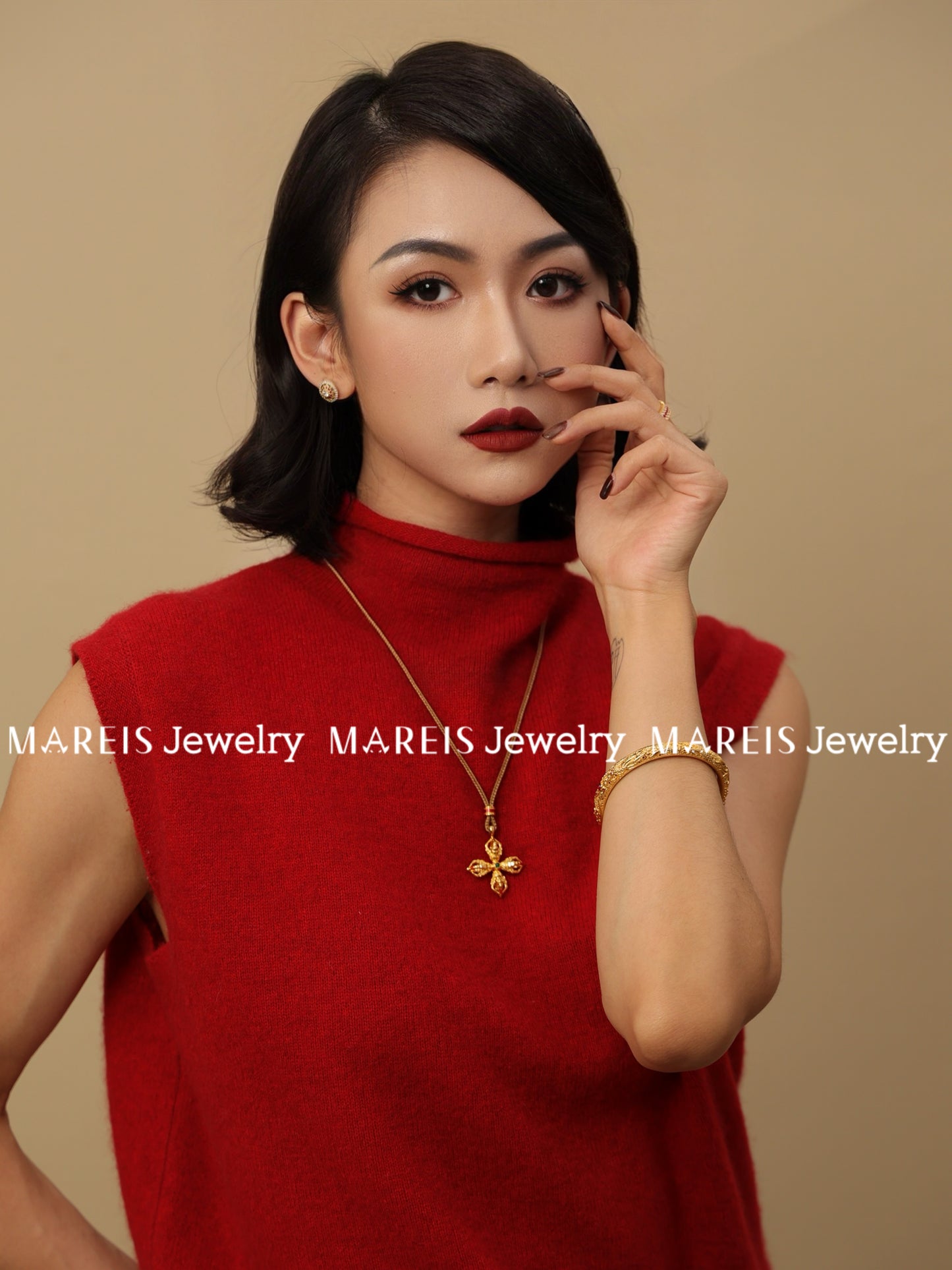 18K Gold Plated Sacred Vajra Pendant