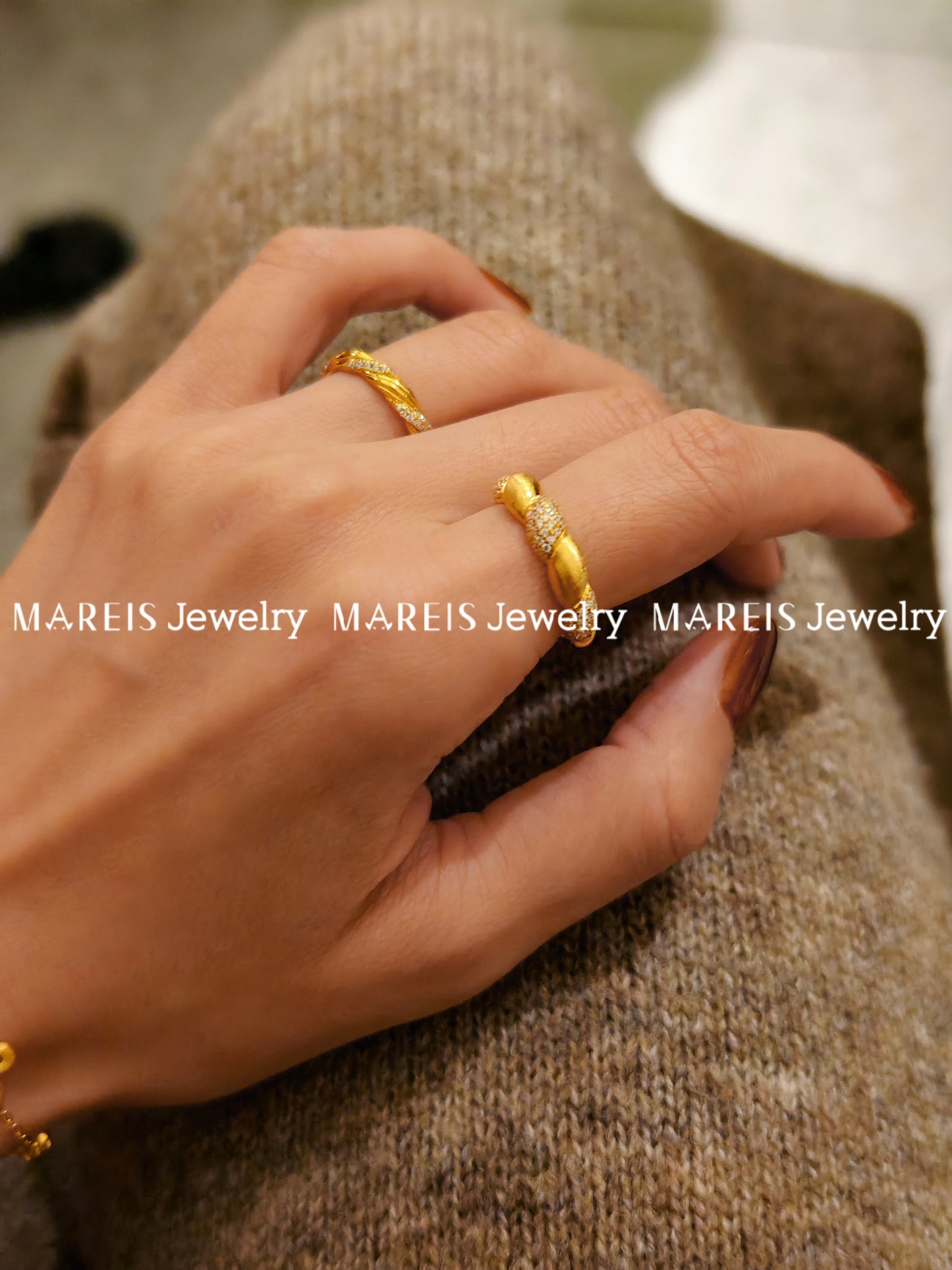 18K Gold Plated Twist Segrinato Ring