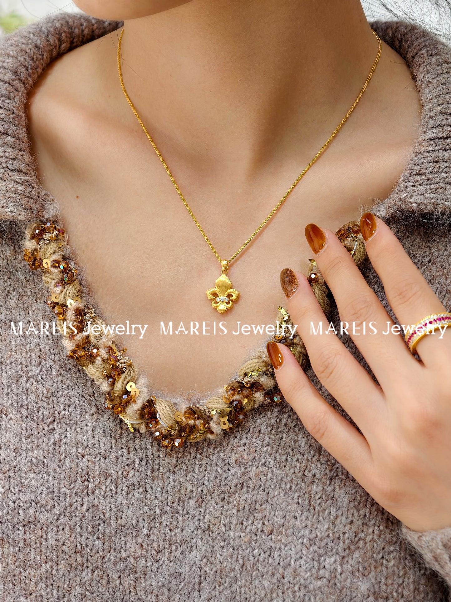 18K Gold Plated Iris Segrinato Necklace