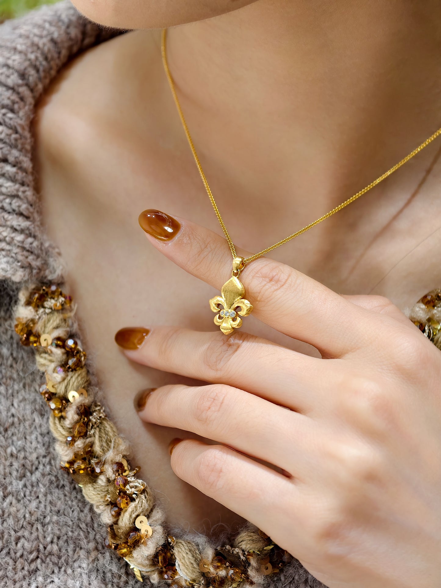 18K Gold Plated Iris Segrinato Necklace