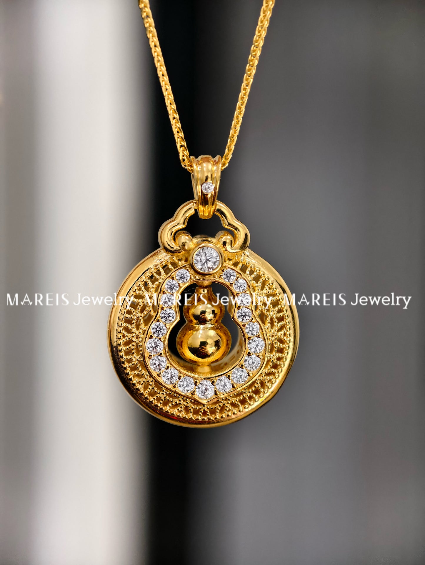 18K Gold Plated Prosperity Hulu Necklace