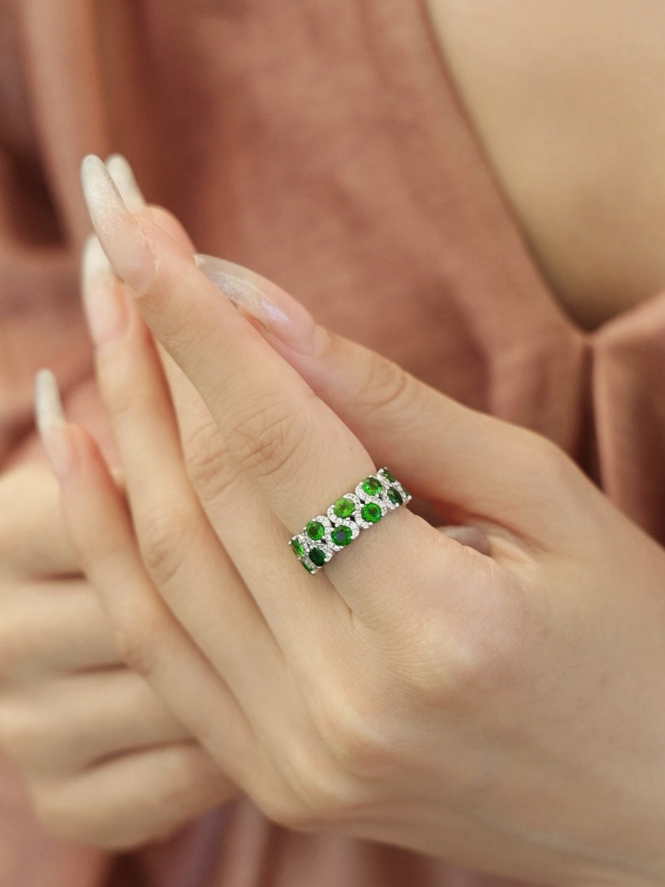 Starlit Splendor : S925 Natural Diopside Dream Ring